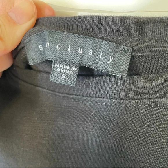 Sanctuary Black Tie Front Short Sleeve Dress Size Small - Picture 4 of 8